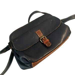 PATRICIA NASH Blue Leather Crossbody Bag